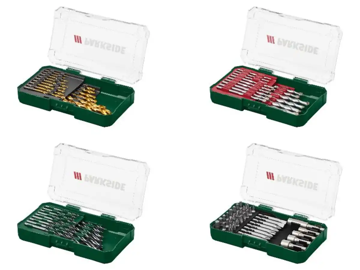 Bild 1 von PARKSIDE® HSS-Spiralbohrer-Set / Steinbohrer-Set / Holzbohrer-Set / Bitschrauber-Set »PBB 4 C2«