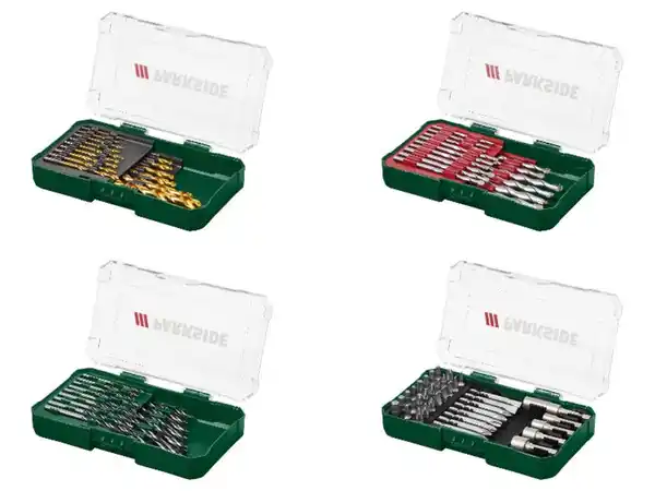 Bild 1 von PARKSIDE® HSS-Spiralbohrer-Set / Steinbohrer-Set / Holzbohrer-Set / Bitschrauber-Set »PBB 4 C2«