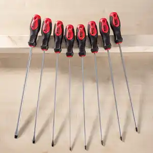 Kraft Werkzeuge Schraubendreher-Set, extra lang 8-tlg.