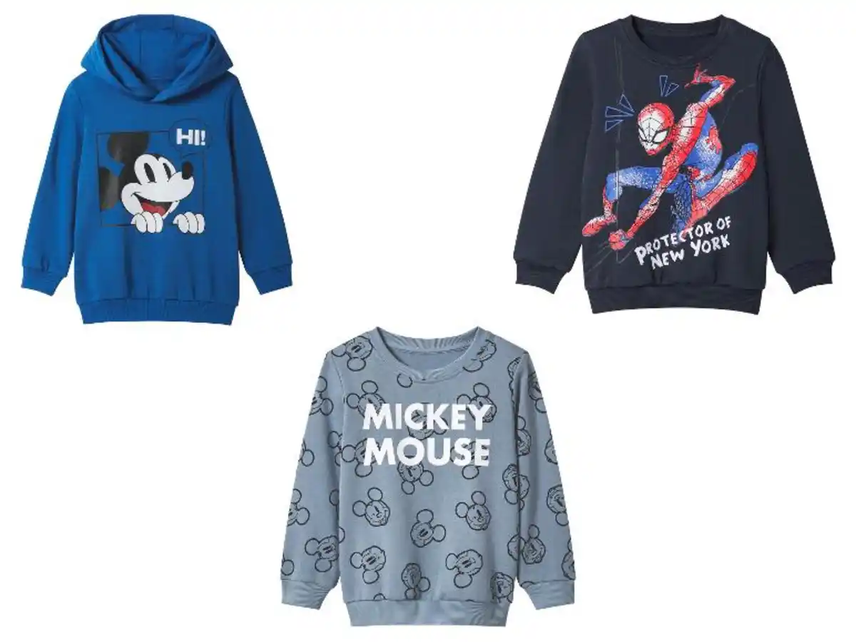 Bild 1 von Kinder-Sweatpullover / Sweathoodie »Mickey Mouse / Spiderman«