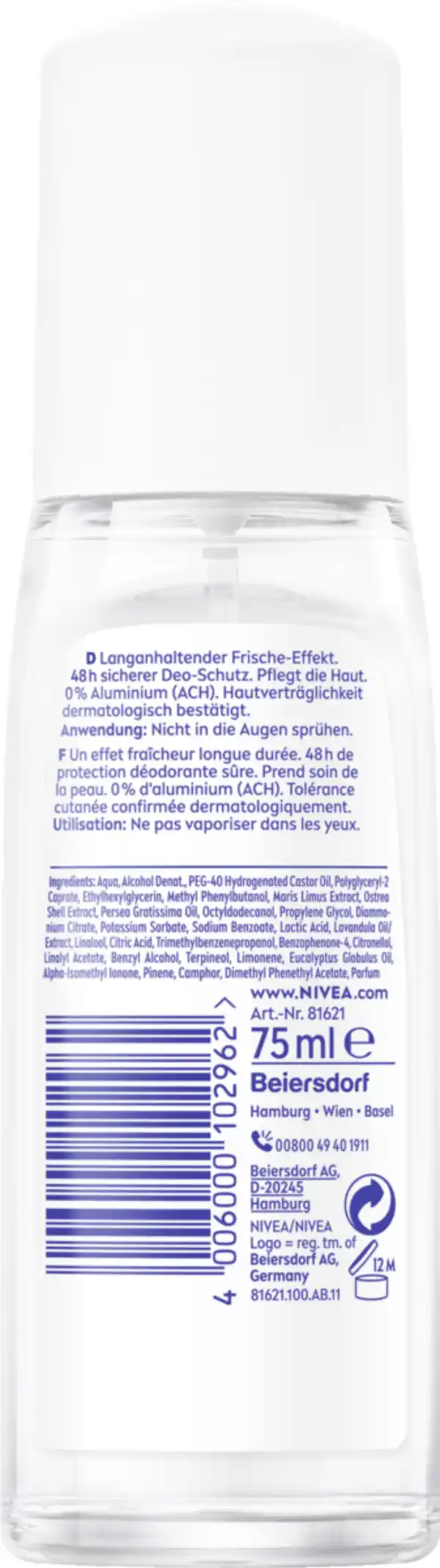 Bild 2 von NIVEA Fresh Natural Deodorant Pumpspray, 75 ml