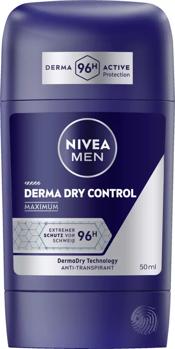 Bild 1 von NIVEA MEN Derma Dry Control Maximum Anti-Transpirant Stick, 50 ml