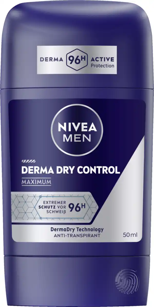 Bild 1 von NIVEA MEN Derma Dry Control Maximum Anti-Transpirant Stick, 50 ml