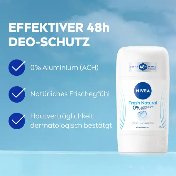 Bild 3 von NIVEA Fresh Natural Deodorant Stick, 50 ml