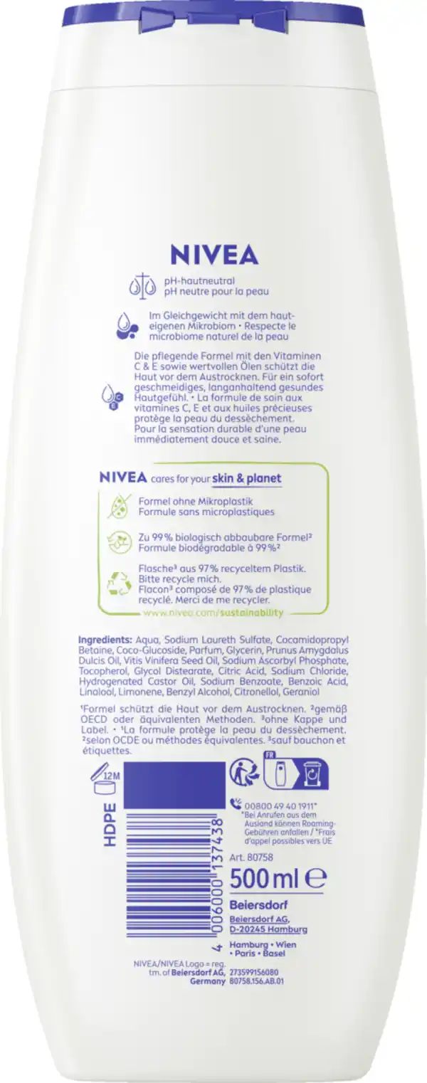 Bild 2 von NIVEA Pflegedusche Creme Soft & almond oil, 500 ml