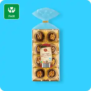 WINTERTRAUM Edelmarzipan-Walnuss-Pralinen, Dunkle Schokolade