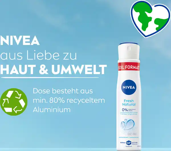 Bild 3 von NIVEA Fresh Natural Deodorant Spray, 250 ml