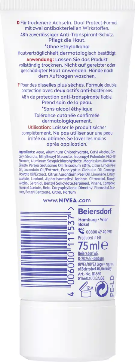 Bild 2 von NIVEA Dry Comfort Anti-Transpirant Creme, 75 ml