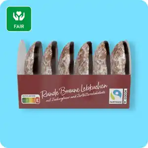 WINTERTRAUM Braune Lebkuchen, Mit Zuckerglasur und Zartbitterschokolade