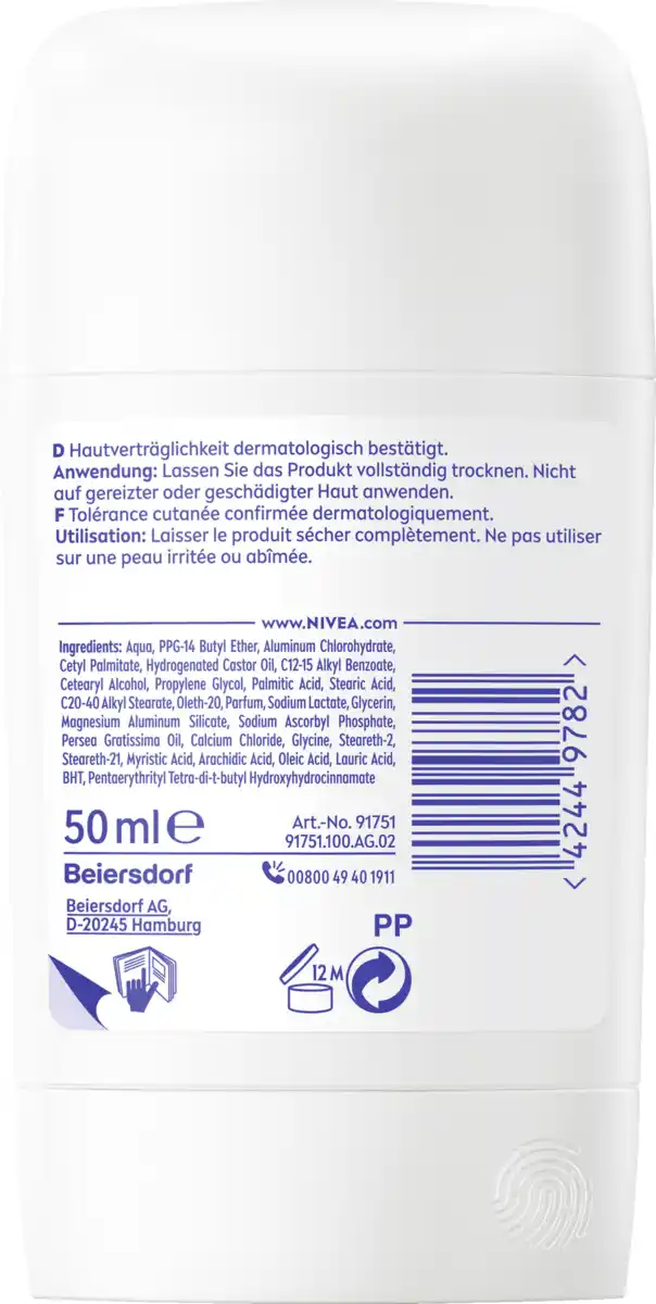 Bild 2 von NIVEA Derma Dry Control Maximum Anti-Transpirant Stick, 50 ml
