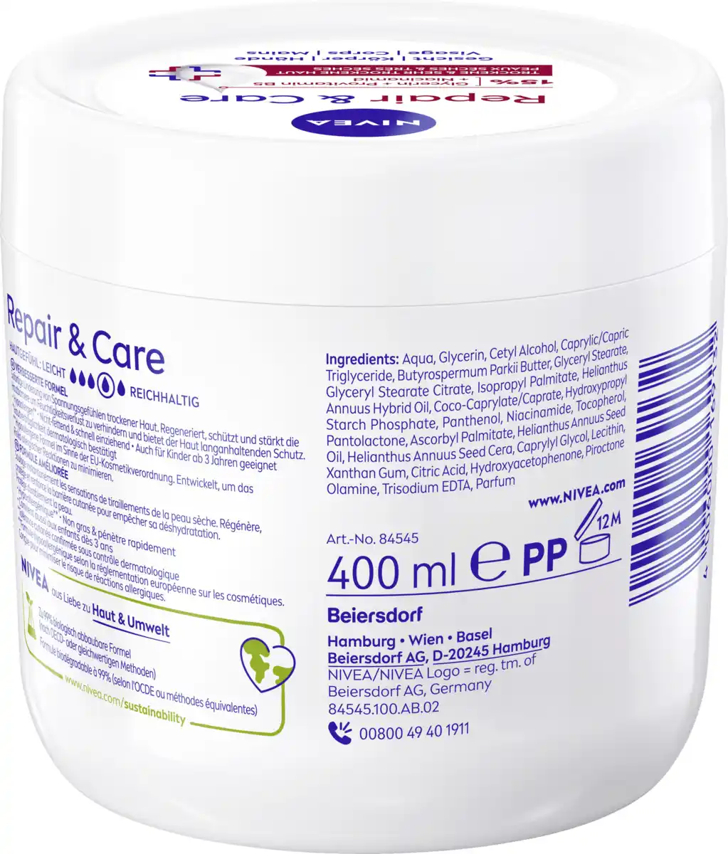 Bild 3 von NIVEA Body Repair & Care Creme, 400 ml