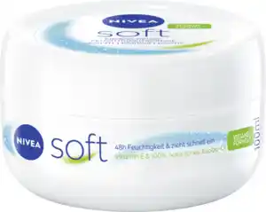 NIVEA Soft Creme Erfrischende Feuchtigkeitscreme, 100 ml
