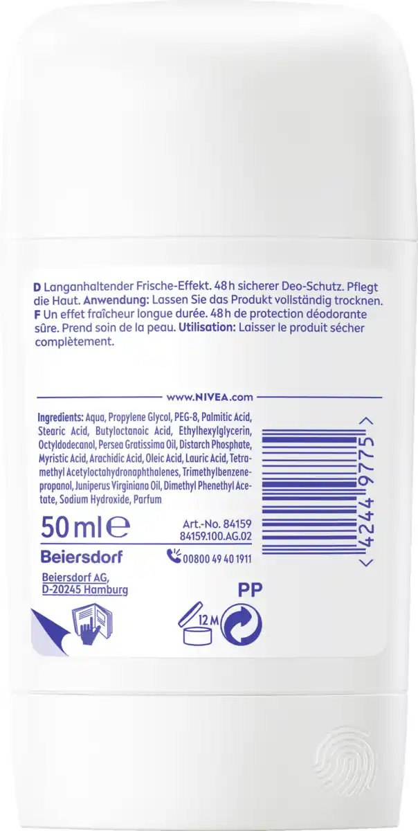 Bild 2 von NIVEA Fresh Natural Deodorant Stick, 50 ml