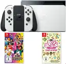 Bild 1 von Switch Konsole (OLED-Modell) inkl. Big Brain Academy - Kopf an Kopf + Everybody 1-2 Switch weiß
