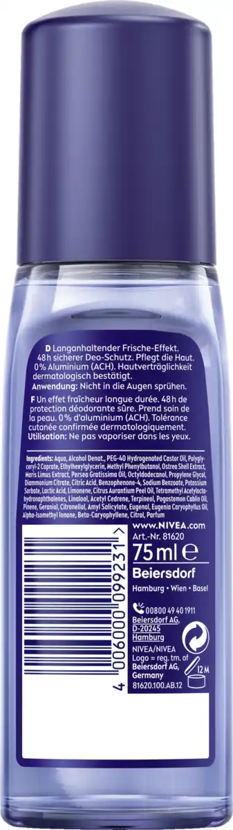 Bild 2 von NIVEA MEN Fresh Active Deodorant Pumpspray, 75 ml