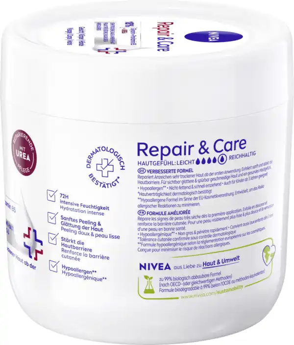 Bild 1 von NIVEA Body Repair & Care Creme Urea, 400 ml