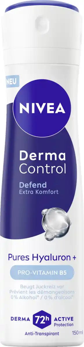 Bild 1 von NIVEA Anti-Transpirant Spray Derma Control Defend, 150 ml