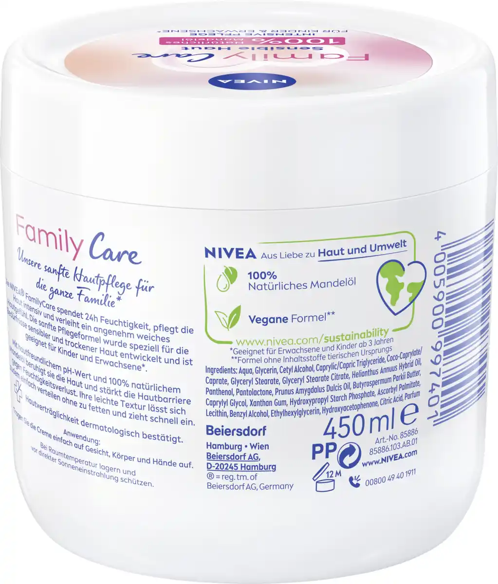Bild 2 von NIVEA Family Care Creme, 450 ml