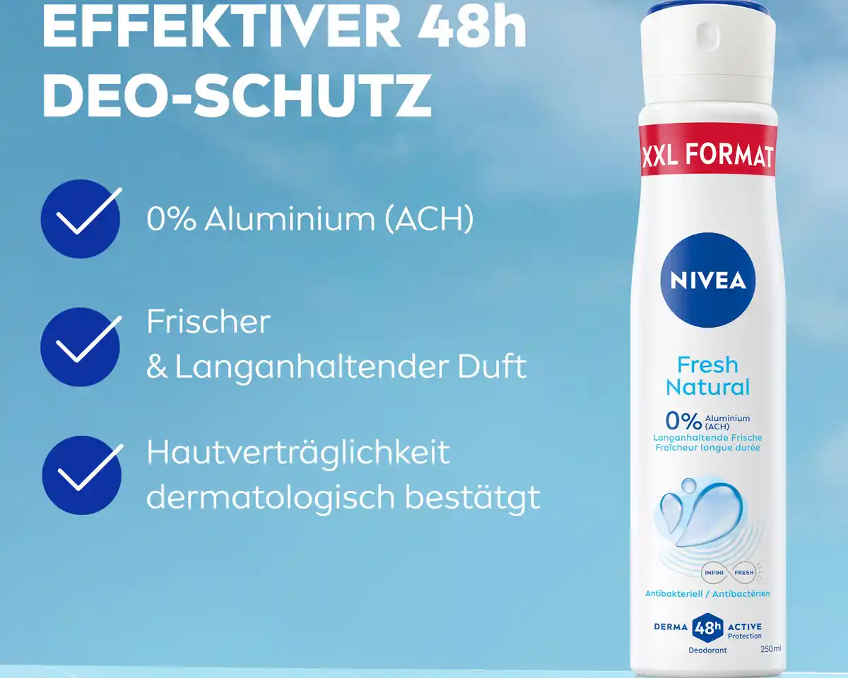 Bild 4 von NIVEA Fresh Natural Deodorant Spray, 250 ml