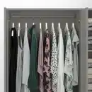 Bild 4 von BRIMNES Kleiderschrank 3-türig, grau, 117x190 cm