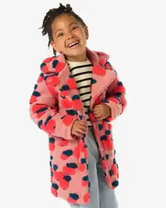 Kinderjacke, Teddy, Äpfel altrosa