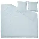 Bild 4 von SMÅNUNNEÖRT Bettwäsche-Set, 3-teilig, dunkel graublau weiß/gestreift, 240x220/80x80 cm