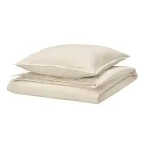 RUNDHAGTORN Bettwäsche-Set, 2-teilig, beige, 155x220/80x80 cm