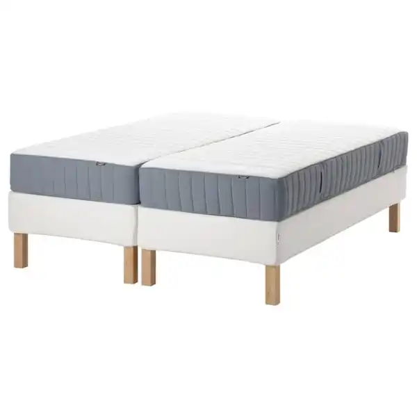 Bild 1 von ESPEVÄR/VALEVÅG Boxbett, weiß/mittelfest hellblau, 180x200 cm