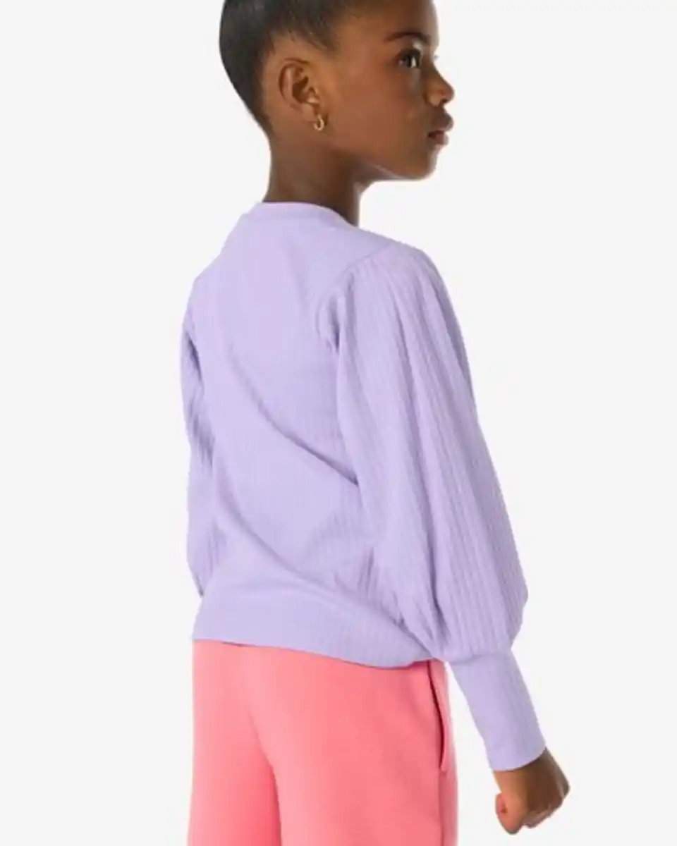 Bild 4 von Kinder-T-Shirt, gerippt lavendel