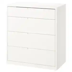 TONSTAD Kommode mit 4 Schubladen, elfenbeinweiß, 82x47x91 cm
