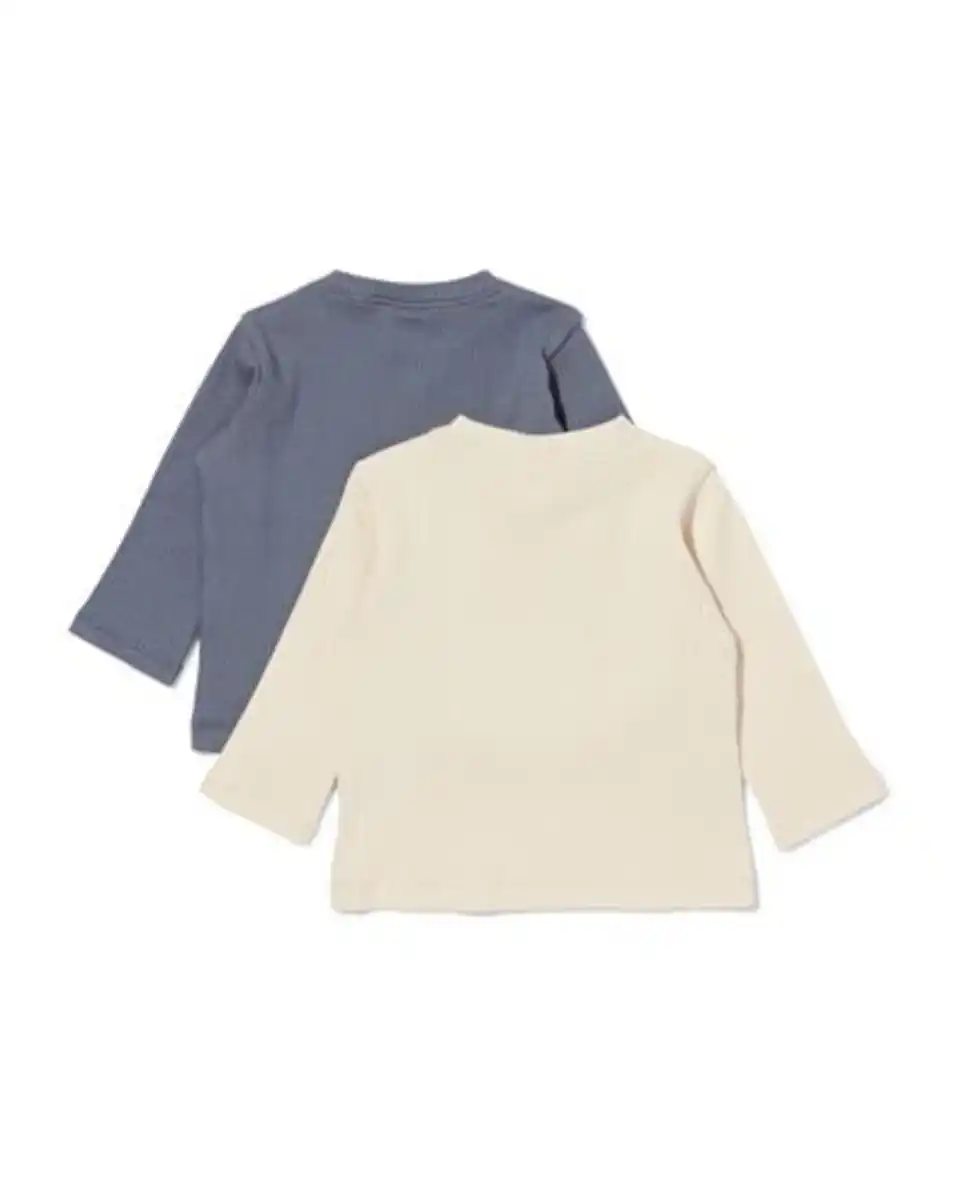 Bild 2 von Baby-T-Shirt mit Rippenstruktur – 2 Stück grau