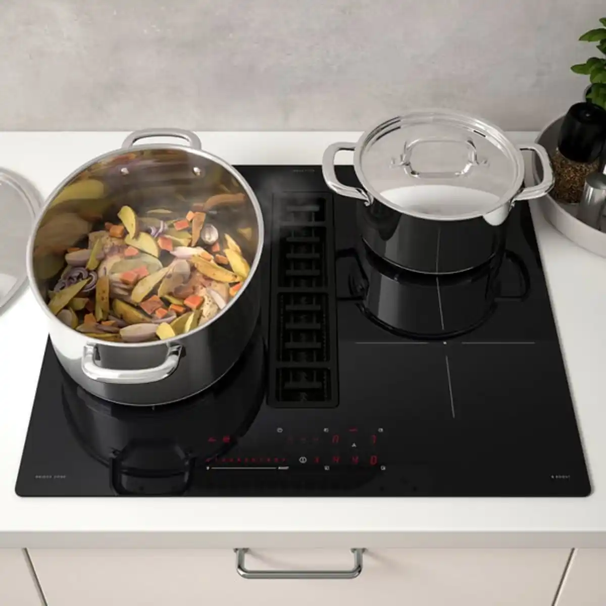 Bild 3 von FÖRDELAKTIG Induktionskochfeld mit Dunstabzug, IKEA 500 schwarz, 60 cm