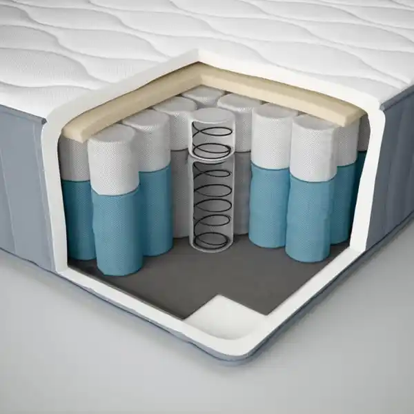 Bild 3 von VÅGSTRANDA Taschenfederkernmatratze, fest/hellblau, 180x200 cm