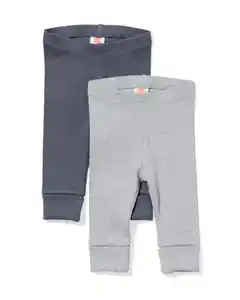 Mitwachsende Babyleggings mit Rippstruktur – 2 Stück grau