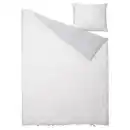 Bild 3 von NATTSLÄNDA Bettwäsche-Set, 2-teilig, Blumenmuster grau/weiß, 140x200/80x80 cm