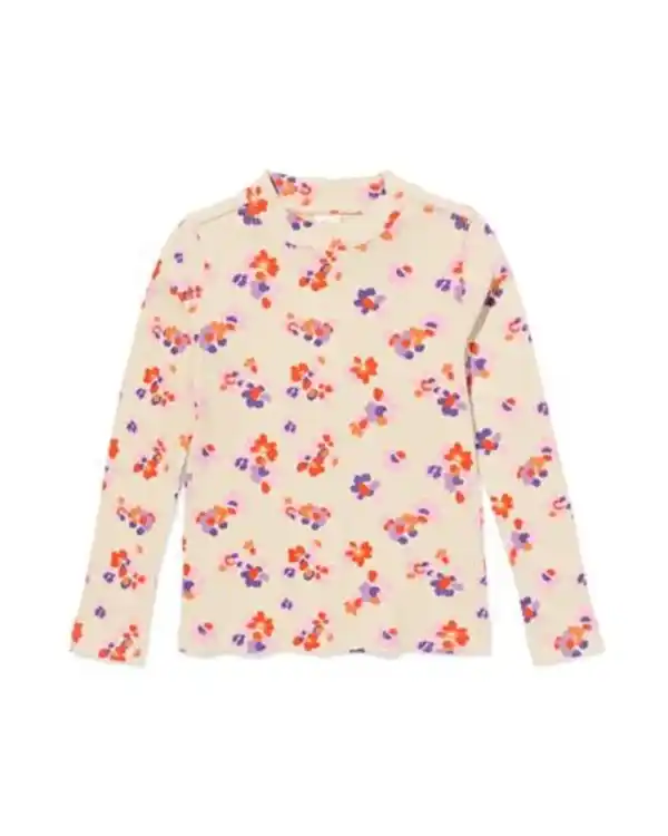 Bild 2 von Kindershirt, gerippt, Blumen ecru