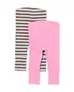 Bild 2 von Mitwachsende Babyleggings gerippt mit Herzen rosa