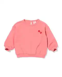 Baby-Sweater mit Herzen rosa