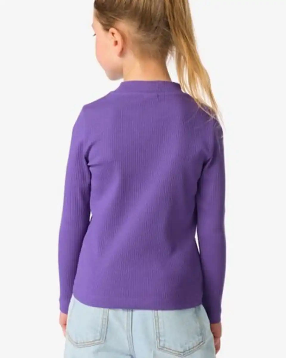 Bild 4 von Kindershirt, gerippt dunkellila