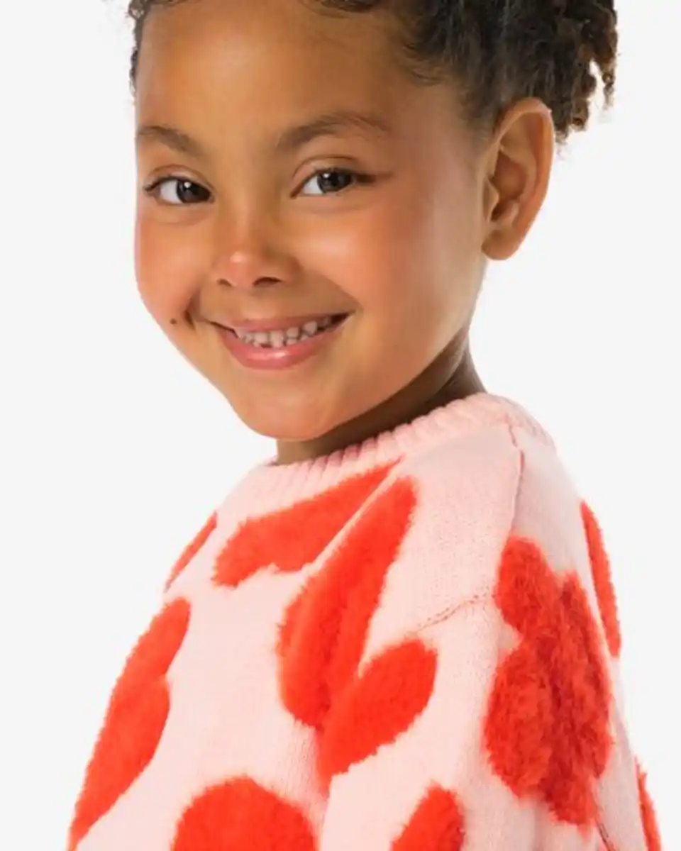 Bild 4 von Kinderpullover Herzen rosa