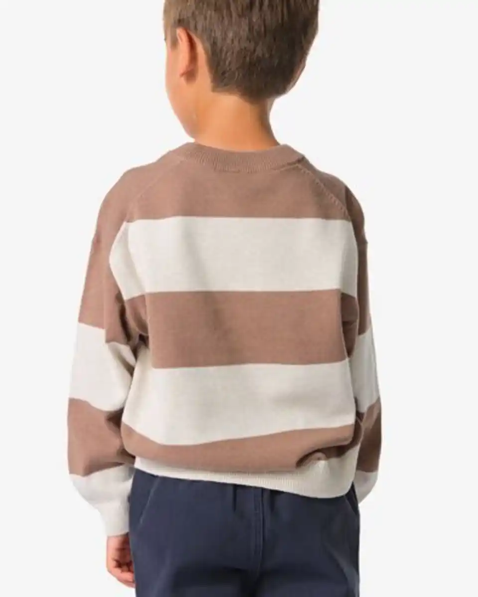 Bild 4 von Kinderpullover mit Streifenmuster braun