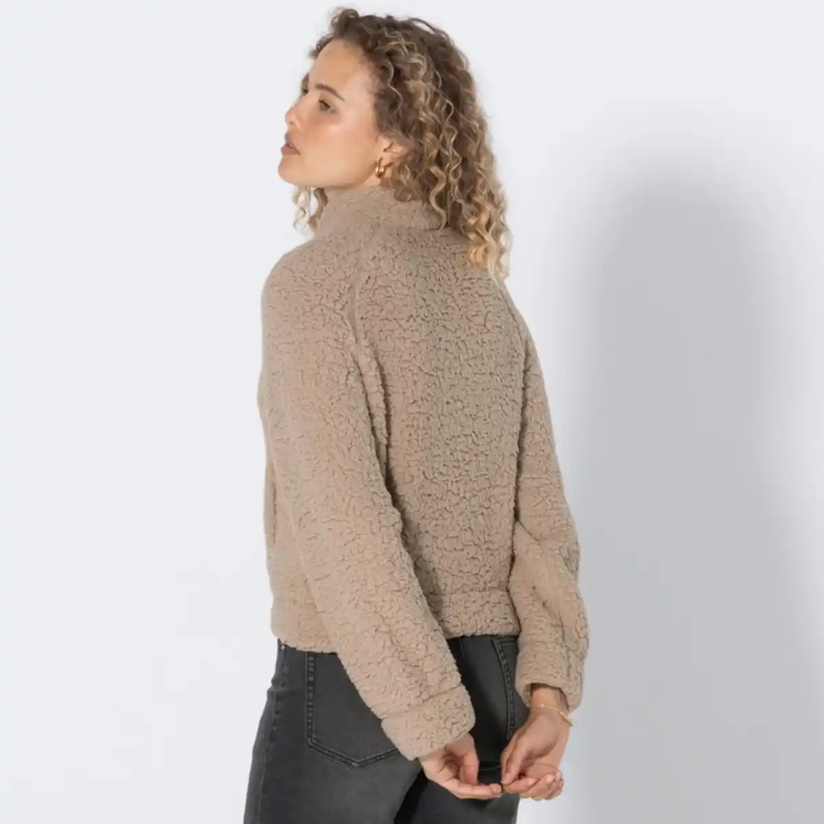 Bild 4 von Damen-Teddy-Fleece-Jacke mit Stehkragen