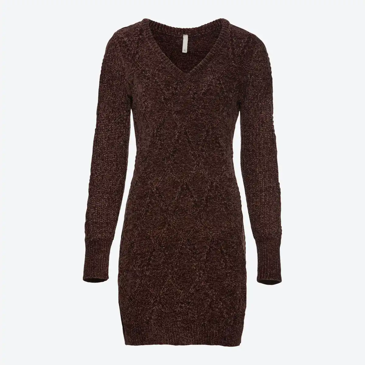 Bild 3 von Damen-Chenille-Strickkleid mit Zopfstickmuster