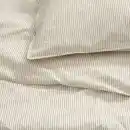 Bild 2 von SOLFIBBLA Bettwäsche-Set, 3-teilig, weiß beige/Streifen, 240x220/80x80 cm