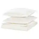 Bild 1 von HAMPFLOCKEL Bettwäsche-Set, 3-teilig, weiß, 240x220/80x80 cm