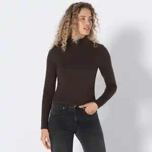Damen-Langarmshirt mit Stehkragen