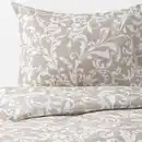 Bild 2 von VÅRBRÄCKA Bettwäsche-Set, 2-teilig, beige/weiß, 140x200/80x80 cm