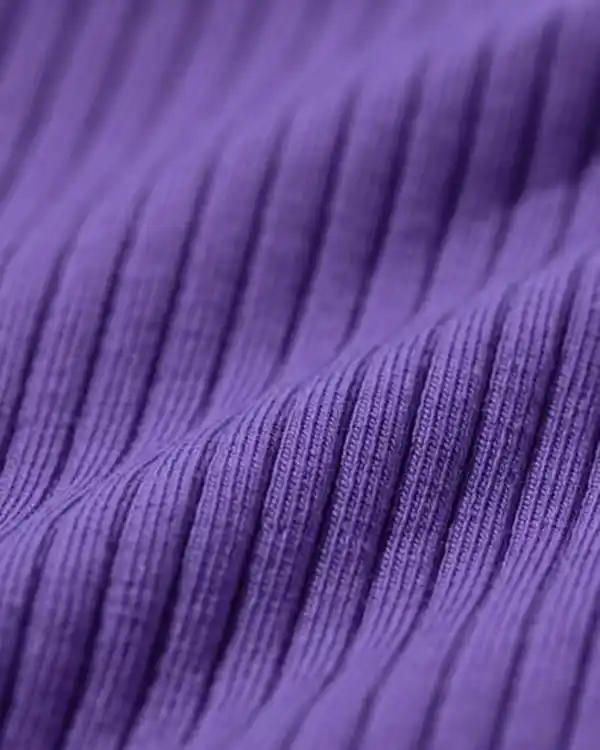 Bild 3 von Mitwachsende Babyleggings mit Rippstruktur und Blumen violett