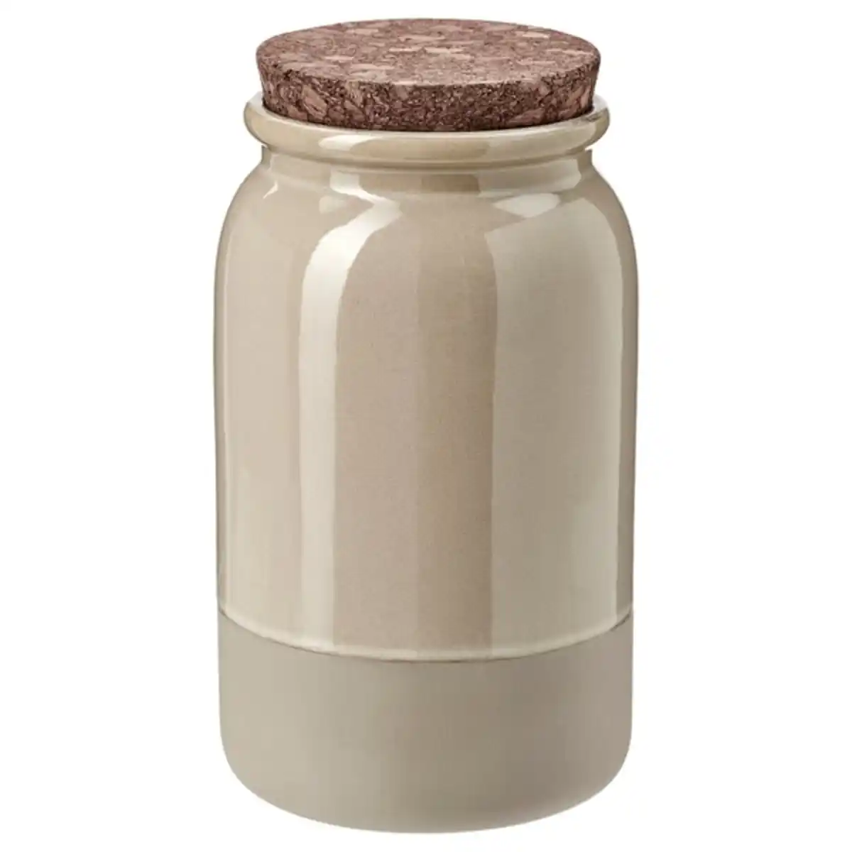 Bild 1 von BRUGDHAJ Dose mit Deckel, beige, 1.2 l