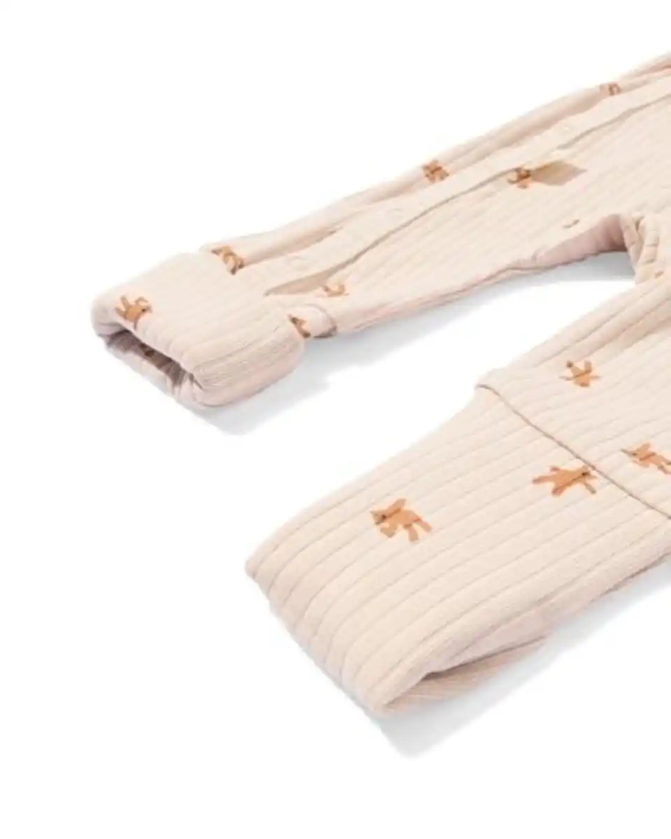 Bild 3 von Newborn-Strampler zum Mitwachsen, LENZING™ ECOVERO™, gerippt, Bären ecru